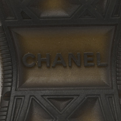 Chanel Fabric Suede CC Sneakers 40 Black Dark Grey 8 of 12