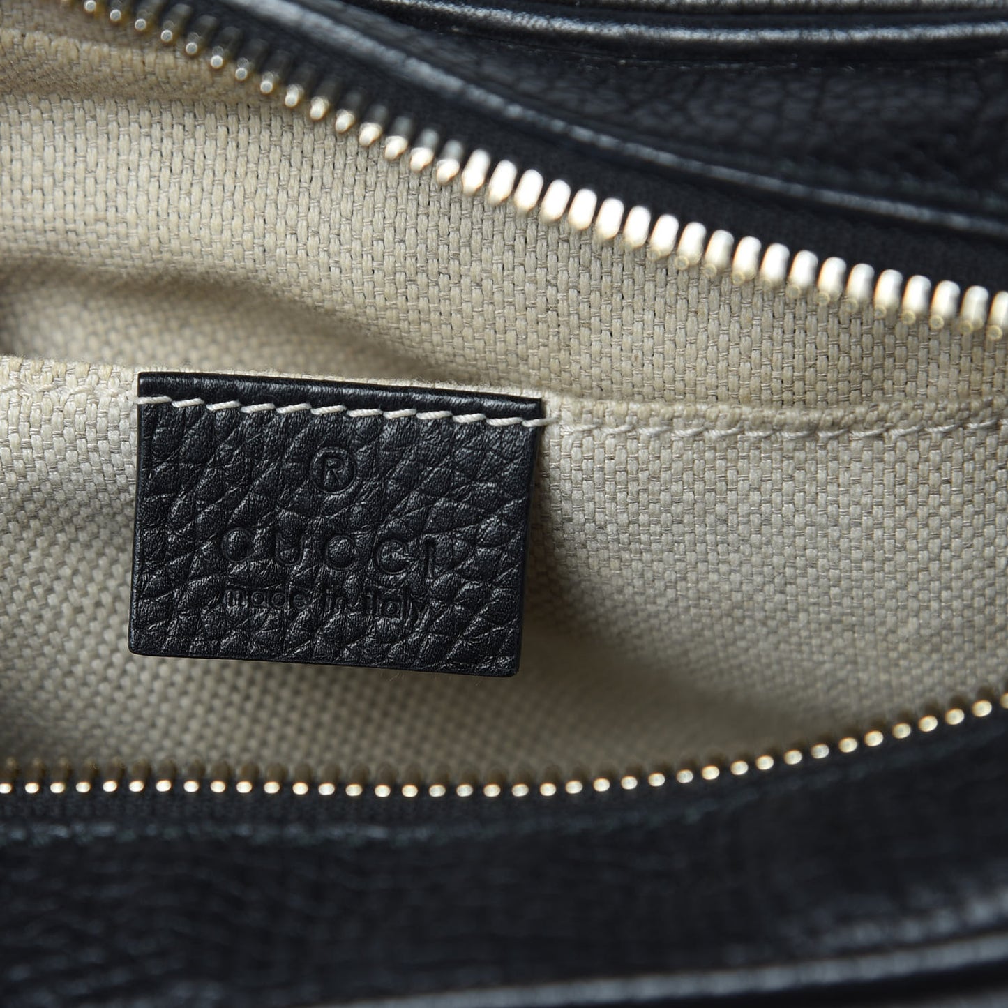 Pebbled Calfskin Small Soho Disco Bag Black