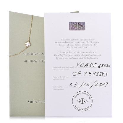 Van Cleef & Arpels 18K Yellow Gold Mother of Pearl Sweet Alhambra Bracelet 6 of 6