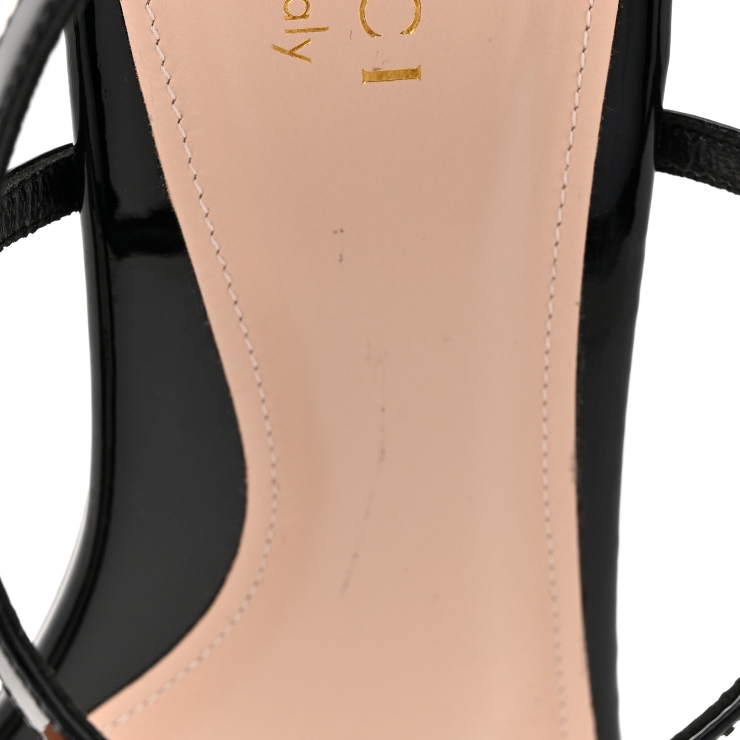 Patent Signoria Thong Sandals 39 Black