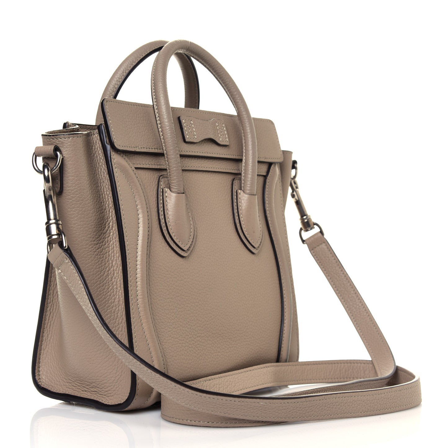 Drummed Calfskin Nano Luggage Dune