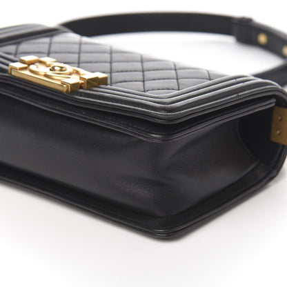Chanel Lambskin Quilted Small Boy Flap Black 9 of 10