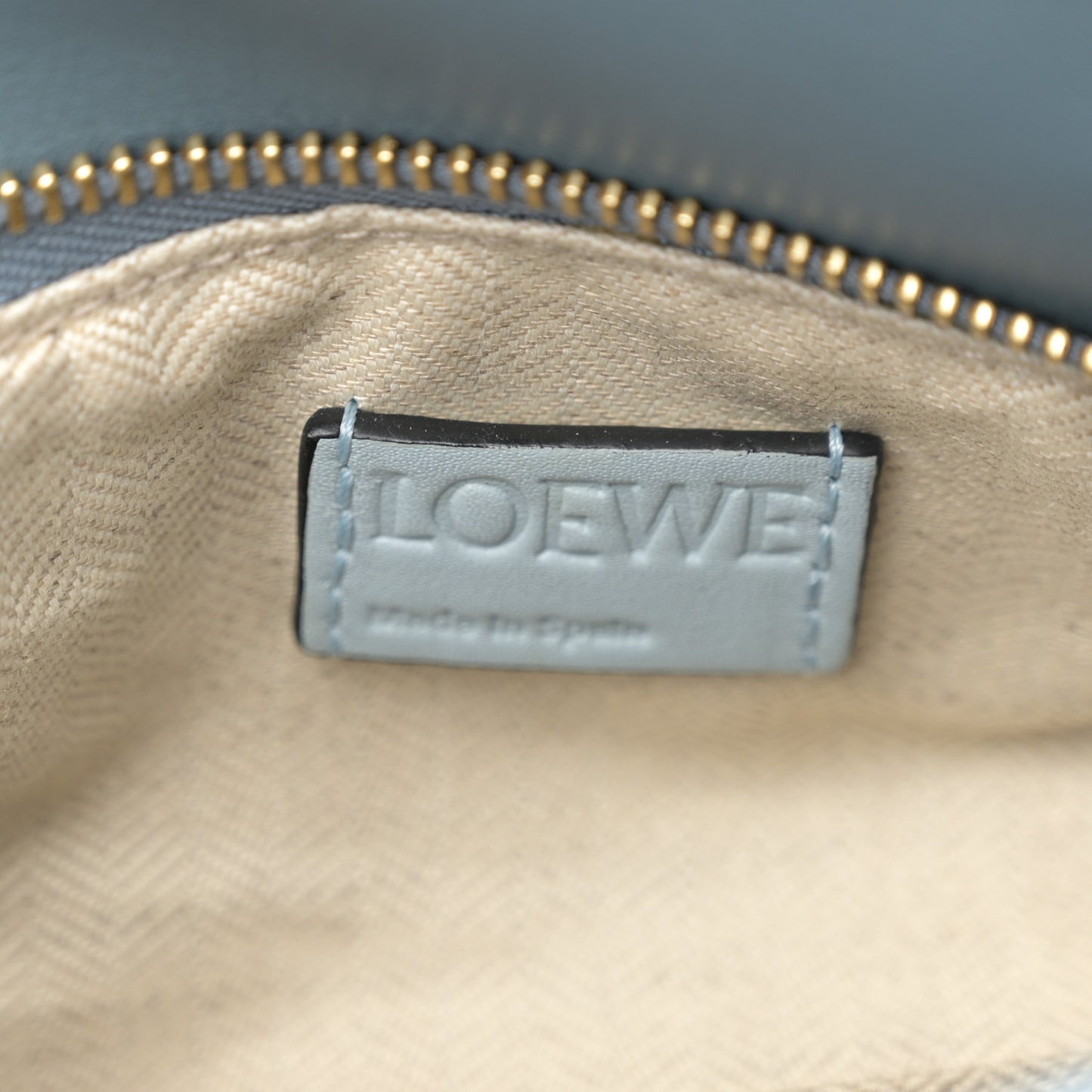 Calfskin Small Puzzle Bag Aqua Light Blue Stone Blue