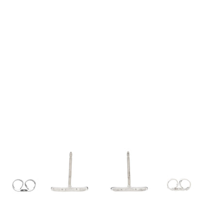 Tiffany Sterling Silver Return to Tiffany Heart Tag Earrings 3 of 4