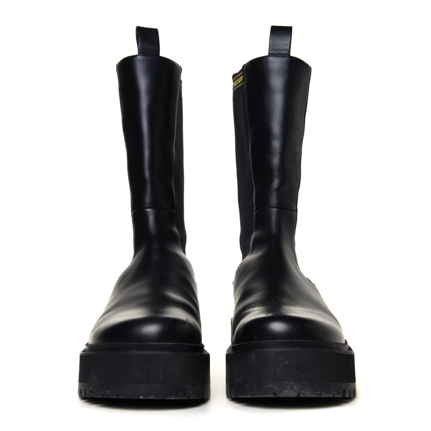 Fendi Vitello Stretch Fabric Logo Tape Rockoko Promenade 50mm Biker Boots 39 Black Yema 7 of 12