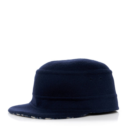 Christian Dior Wool Oblique Reversible Chic Military Cap 57 Blue 1 of 17