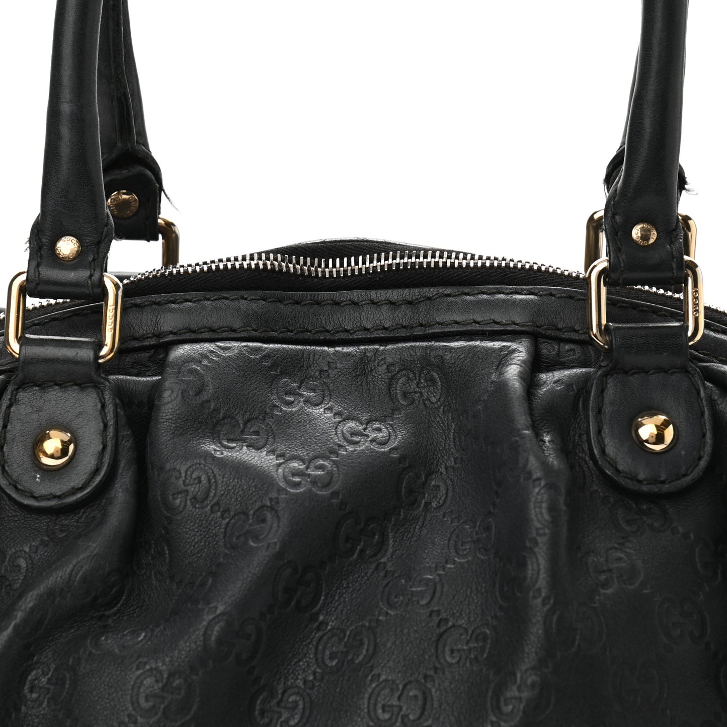 Guccissima Medium Sukey Boston Black