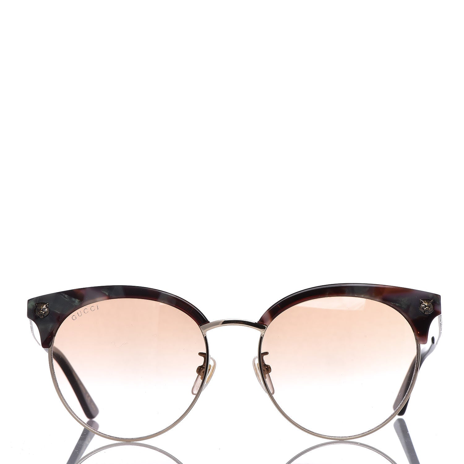 Gucci Metal Tiger GG0222SK Sunglasses Tortoise 3 of 7