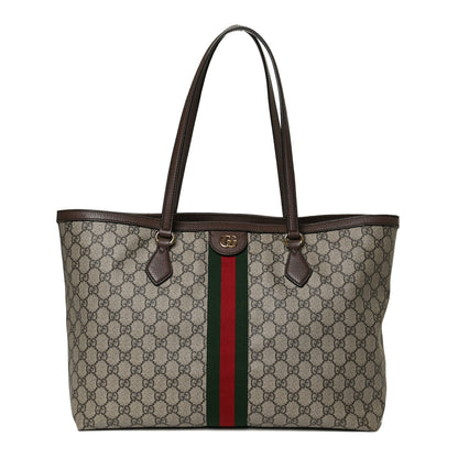 Gucci GG Supreme Monogram Medium Ophidia Shopping Tote Brown 1 of 11