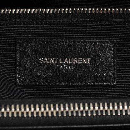 Saint Laurent Studded Matelasse Chevron Monogramme Shopper Tote Black 7 of 10