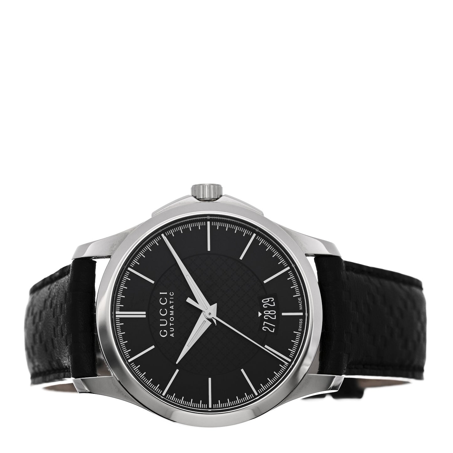 Stainless Steel Calfskin 38mm G-Timeless Automatic Watch Black