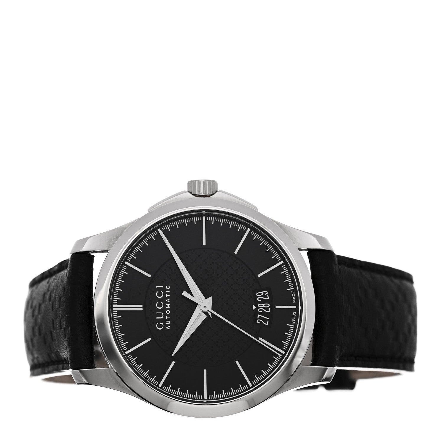 Gucci Stainless Steel Calfskin 38mm G-Timeless Automatic Watch Black 2 of 5