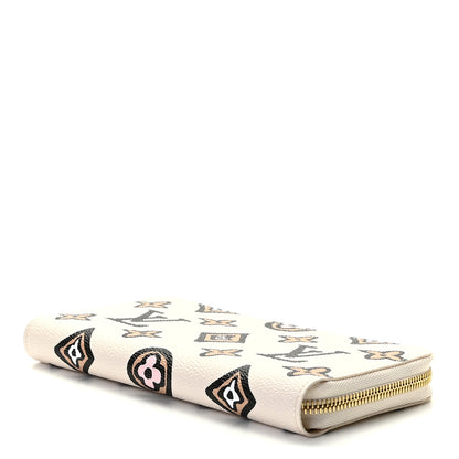 Louis Vuitton Monogram Giant Wild At Heart Zippy Wallet Creme 5 of 8