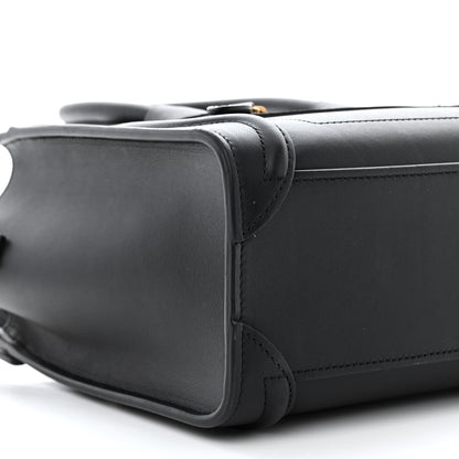 Celine Smooth Calfskin Nano Luggage Black 9 of 12
