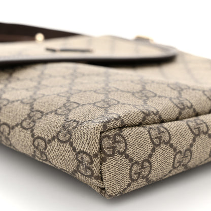 Gucci GG Plus Monogram Small Flap Messenger Bag Beige Dark Brown 9 of 10