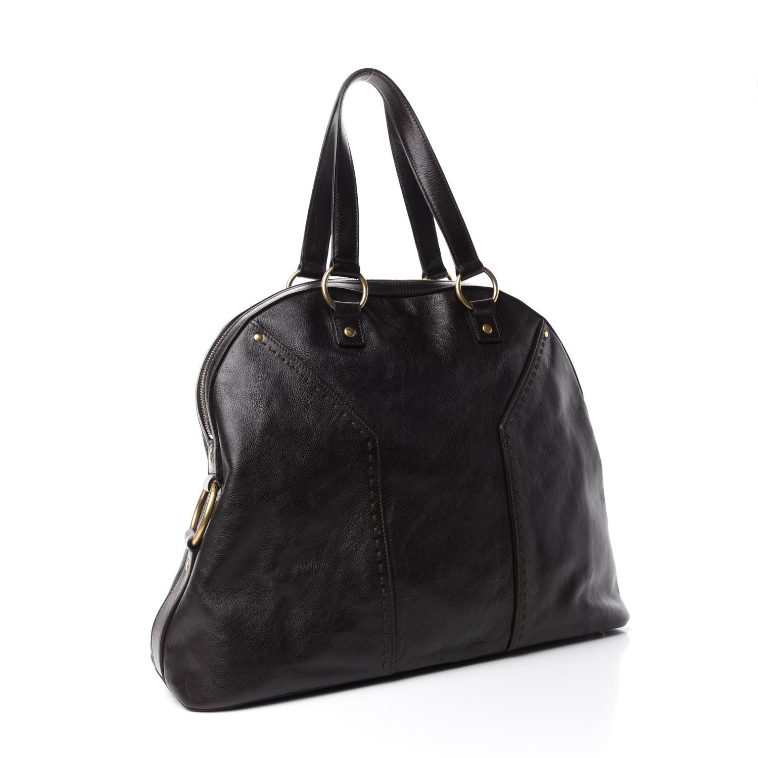 Saint Laurent Calfskin Oversized Muse Brown 3 of 10