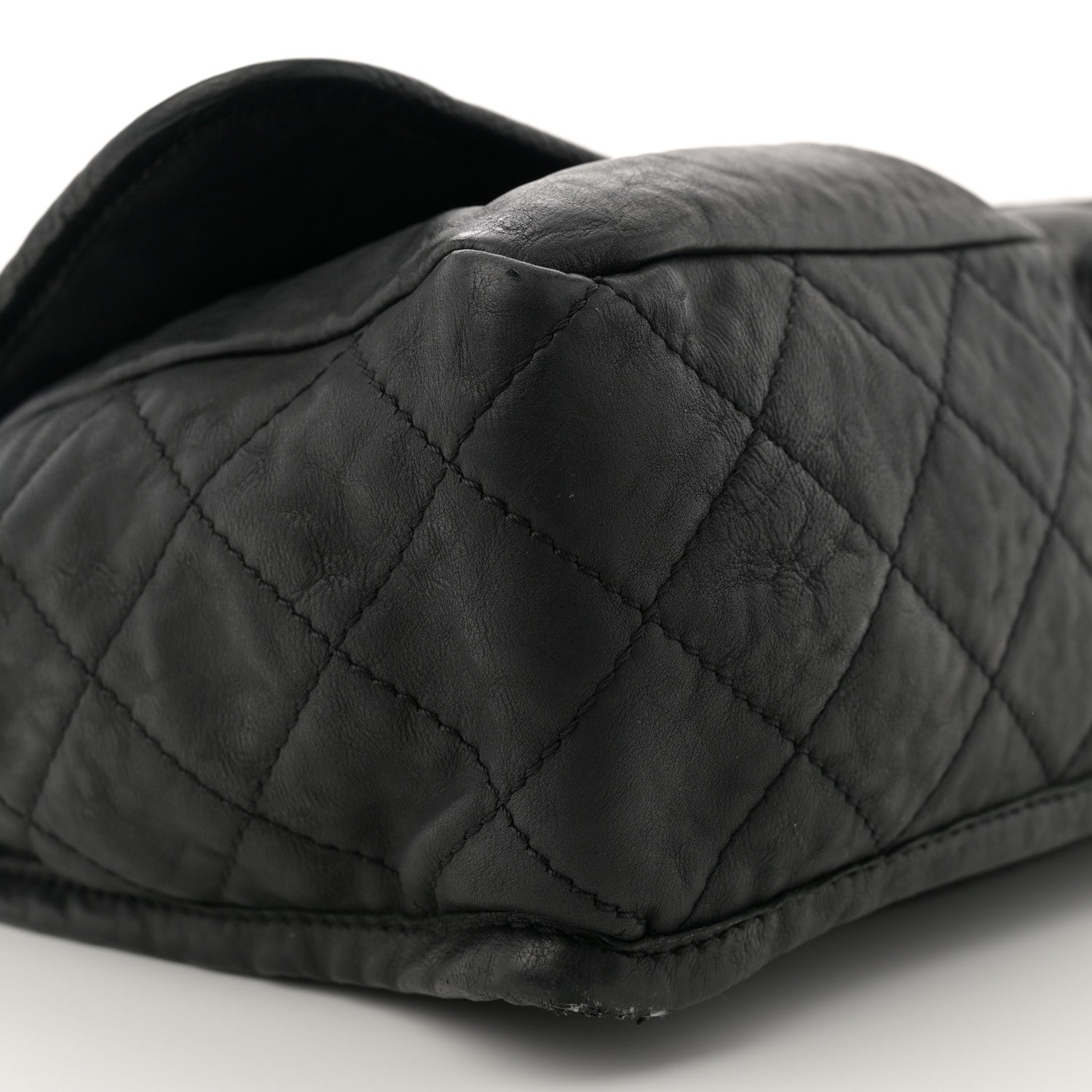 Chanel Grained Calfskin Large Natural Beauty Flap Black 8 of 11