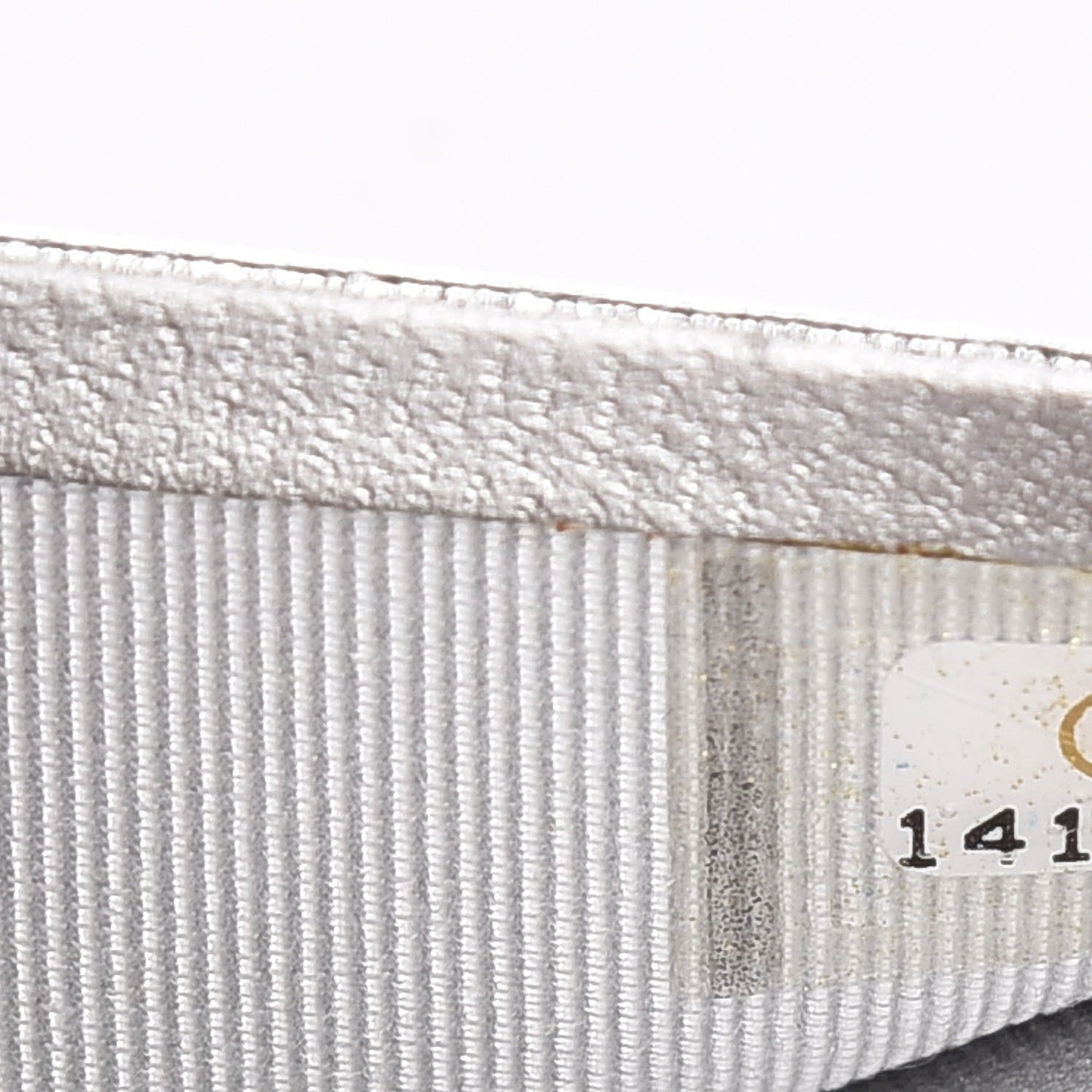Metallic Lambskin Quilted Passport Holder Silver