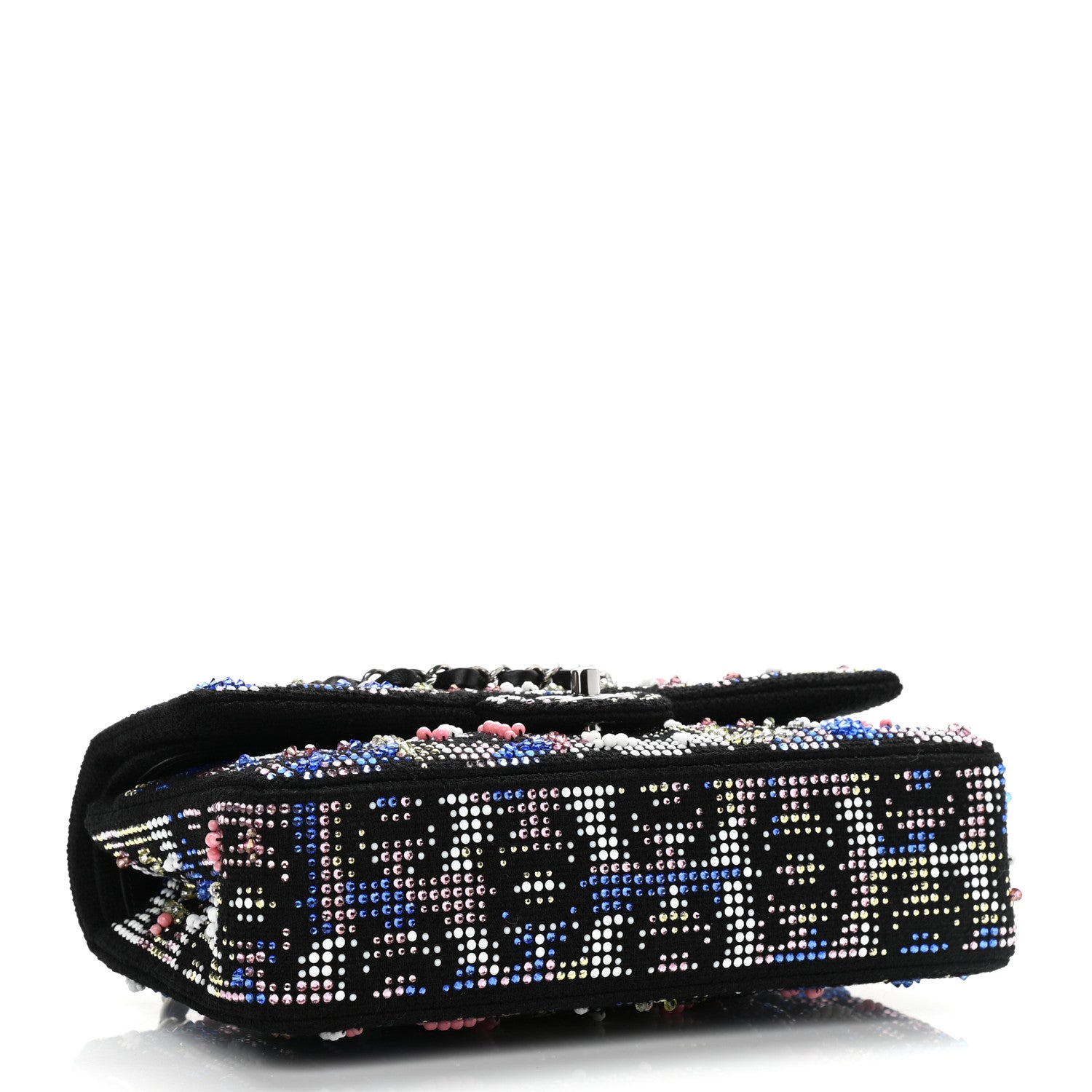 Chanel Crystal Tweed CC Medium Double Flap Black 4 of 10