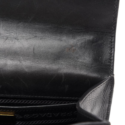 Prada Saffiano Lux Crossbody Bag Black 9 of 14