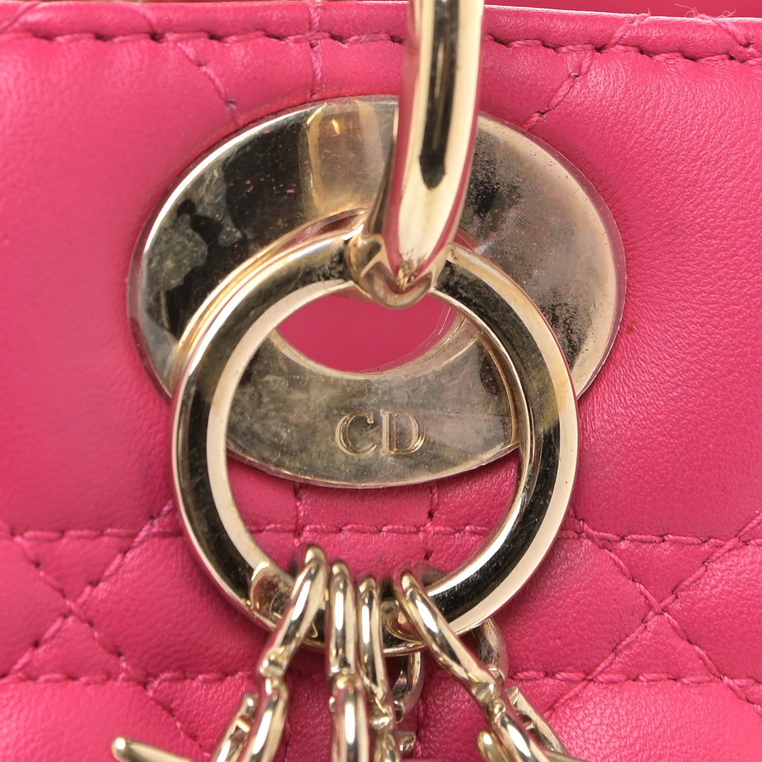 Christian Dior Lambskin Cannage Medium Lady Dior Pink 11 of 11