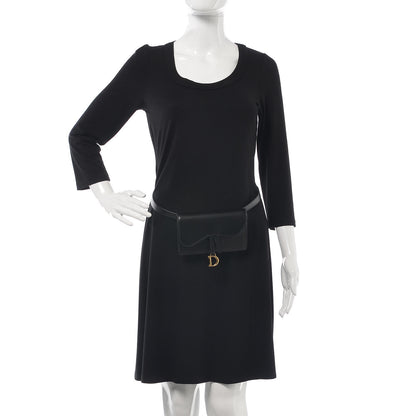 Christian Dior Calfskin Saddle Belt Bag Black 2 of 6