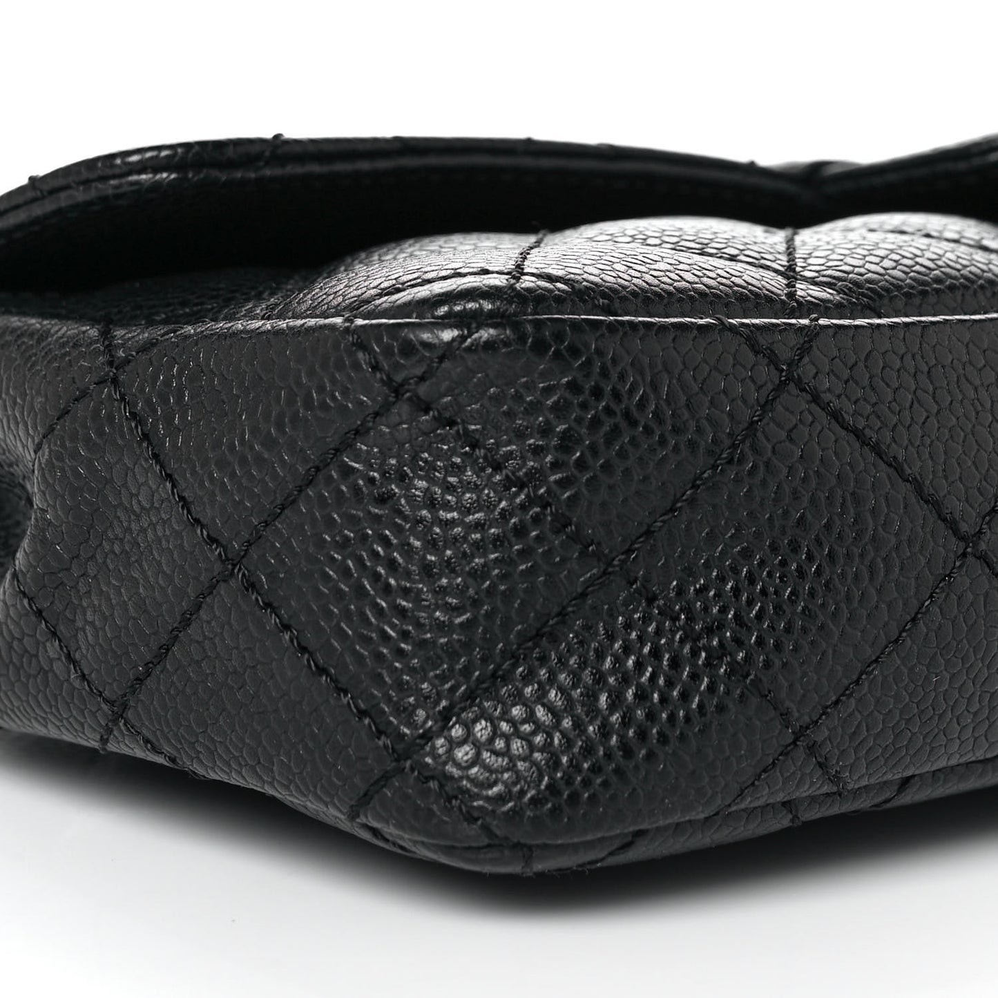 Caviar Quilted East West Flap Black