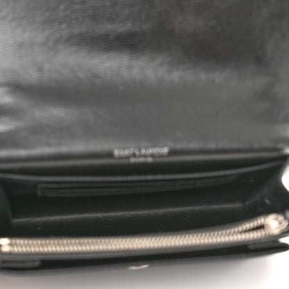 Saint Laurent Calfskin Monogram Sunset Chain Wallet Black 5 of 10