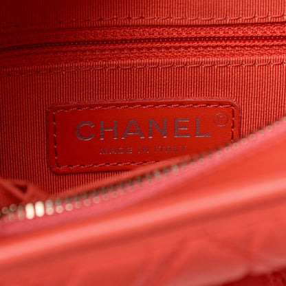 Chanel Aged Calfskin Quilted Small Gabrielle Hobo Red 5 of 11