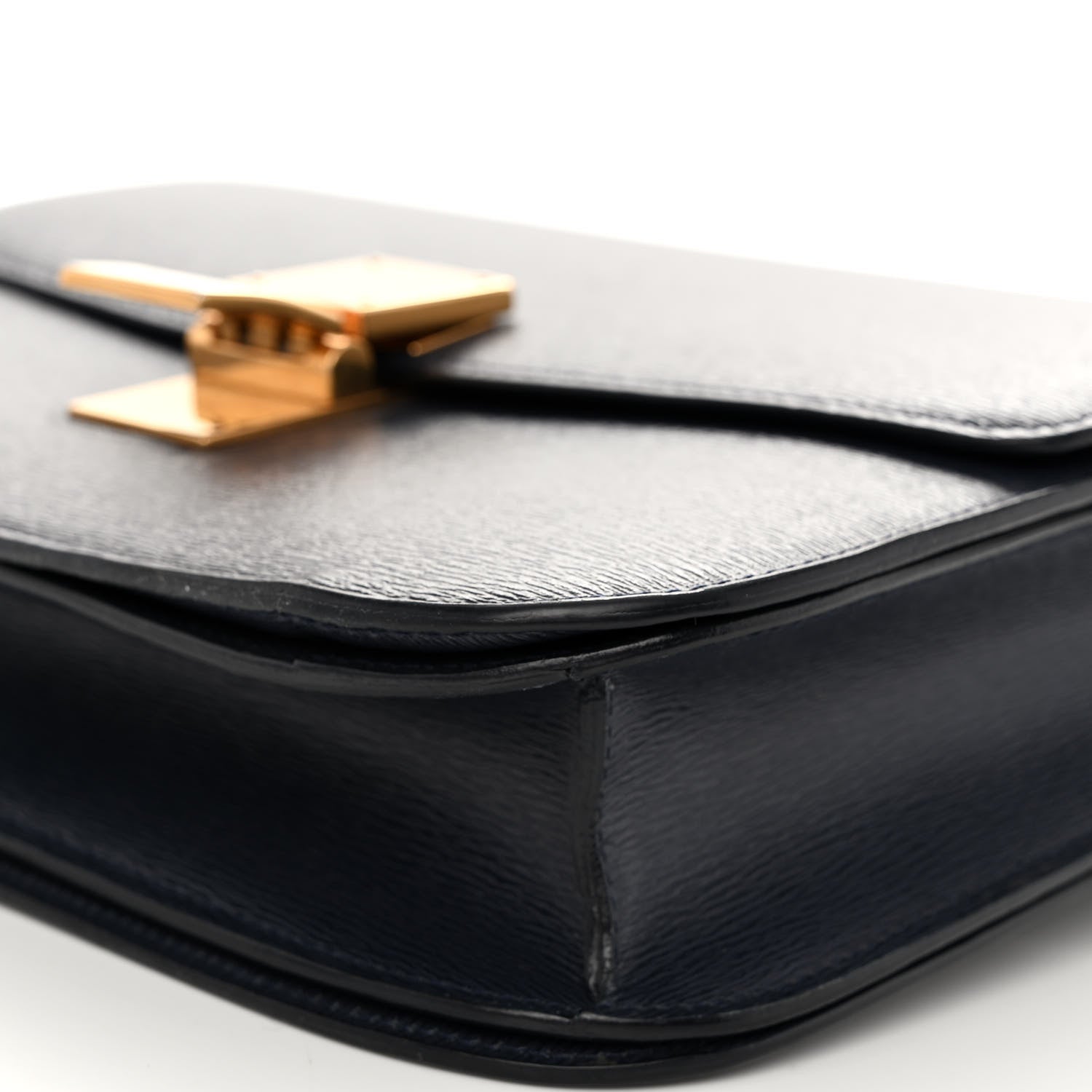 Celine Liege Calfskin Medium Classic Box Flap Bag Dark Blue 10 of 14