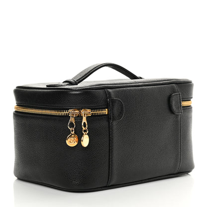 Chanel Caviar CC Vanity Cosmetic Case Black 2 of 8