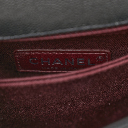 Chanel Caviar Chevron Quilted Mini Coco Handle Flap Black 6 of 10