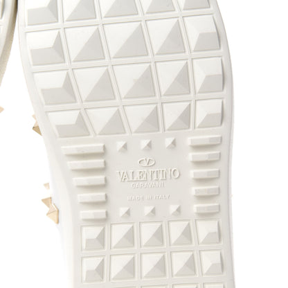 Valentino Garavani Calfskin Rockstud Untitled Open Sneakers 38 White 6 of 10