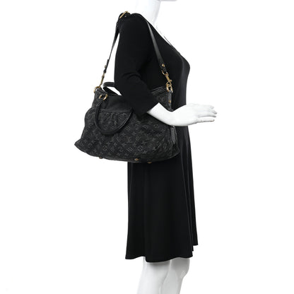 Louis Vuitton Denim Neo Cabby MM Black 2 of 12