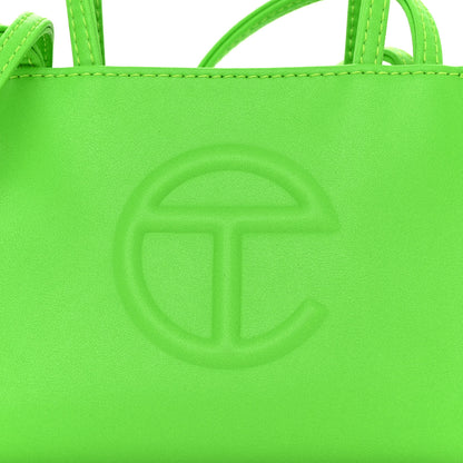Telfar Vegan Leather Small Shopping Bag Highlighter Green 7 of 9