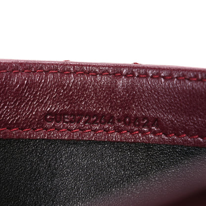 Saint Laurent Calfskin Matelasse Chevron Monogram Flap Wallet Dark Bordeaux 7 of 8
