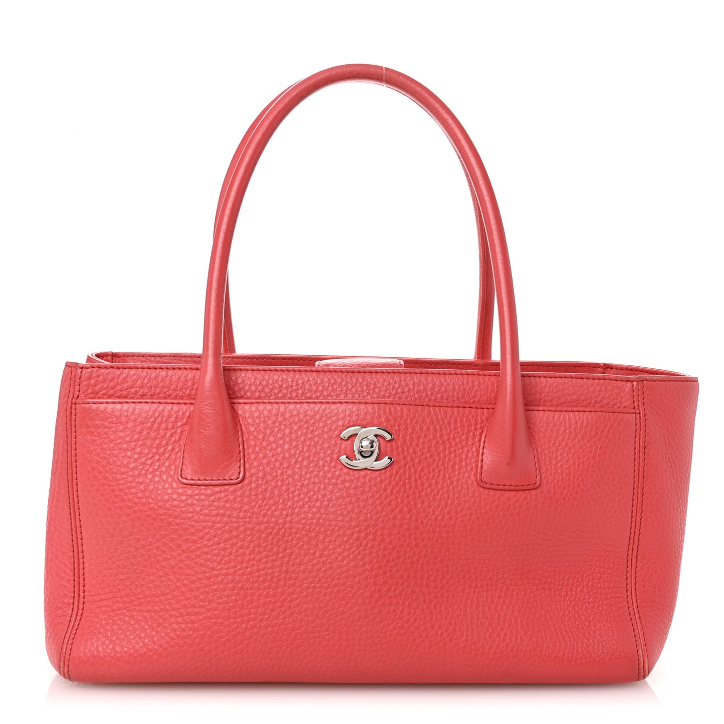 Calfskin Small Cerf Executive Shopper Tote Pink