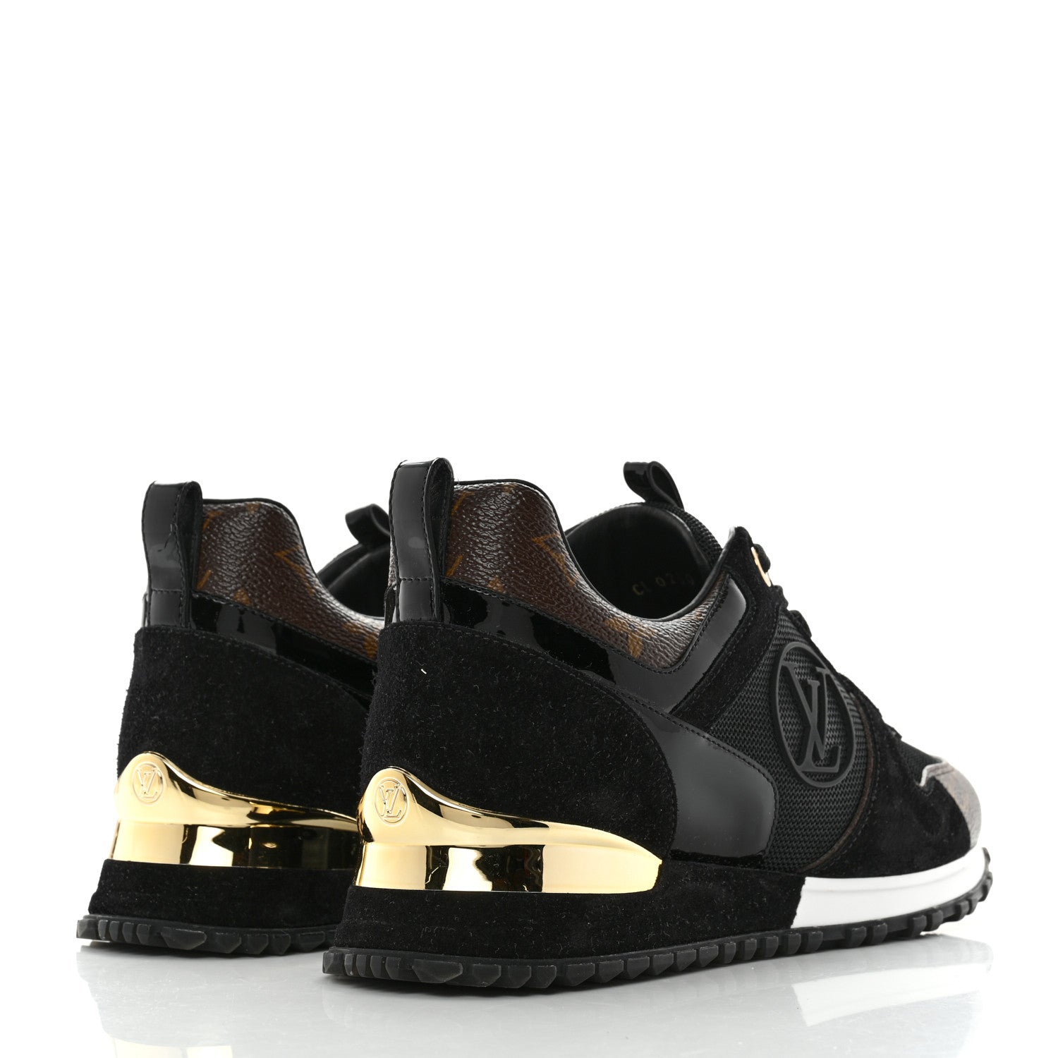 Louis Vuitton Suede Monogram Run Away Sneakers 39 Black 4 of 8