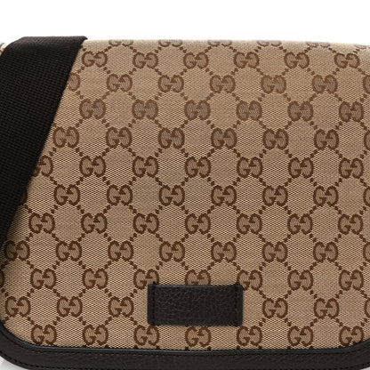 Gucci Monogram Flap Messenger Bag Beige Dark Brown 8 of 11