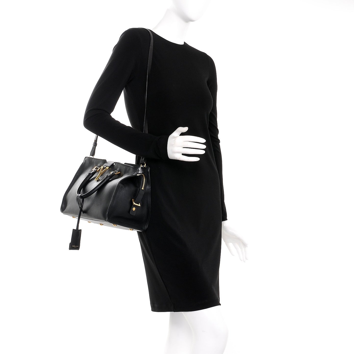 Calfskin Small Classic Y Cabas Black