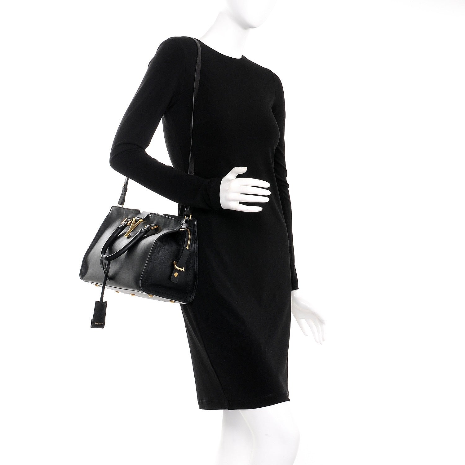 Saint Laurent Calfskin Small Classic Y Cabas Black 2 of 11
