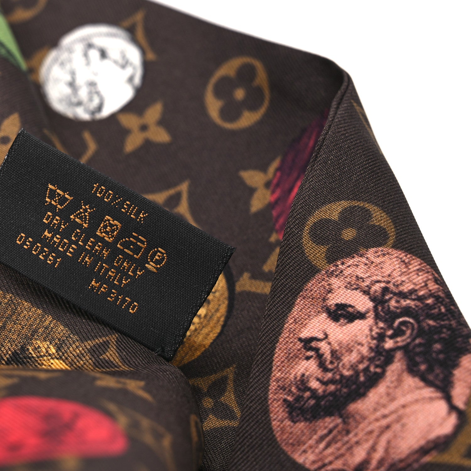 Louis Vuitton x FORNASETTI Silk Monogram Cameo Bandeau Brown 4 of 4