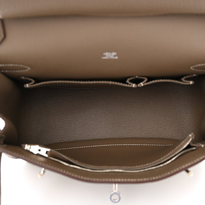 Hermes Taurillon Clemence Jypsiere 28 Etoupe 5 of 13