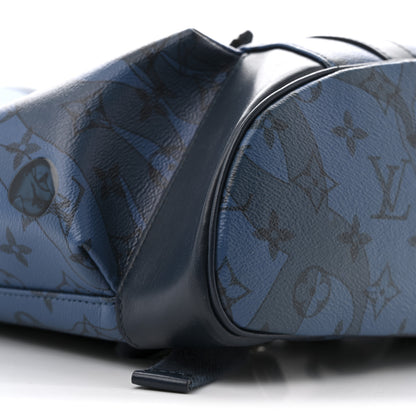 Louis Vuitton Monogram Aquagarden Christopher MM Backpack Abyss Blue 8 of 14