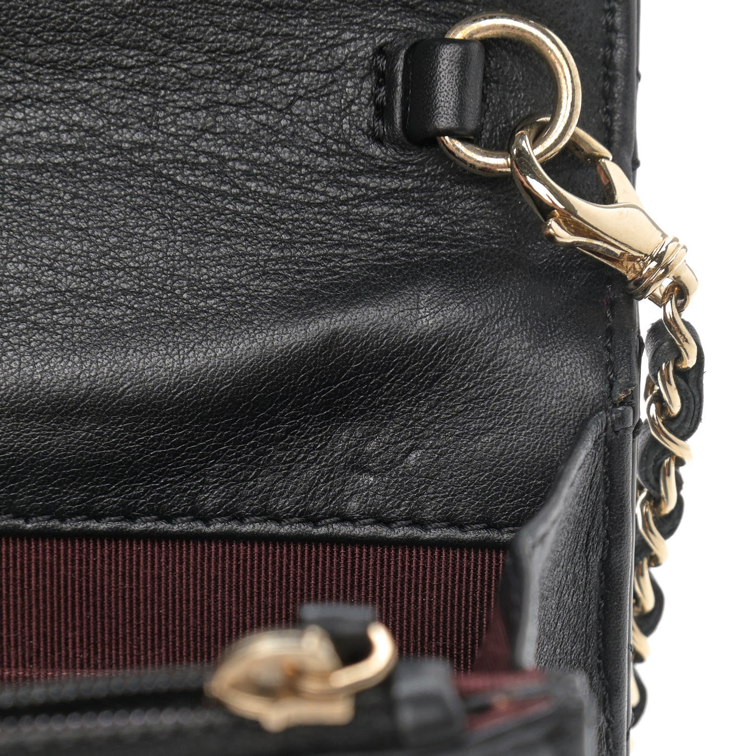 Chanel Patent Quilted Golden Class Wallet on Chain WOC Black 8 of 10
