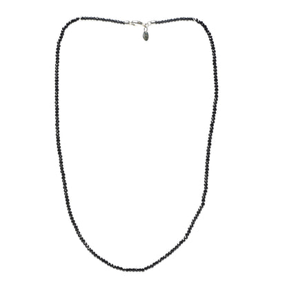 Tiffany Sterling Silver Black Spinel Ziegfeld Bead Necklace 3 of 7