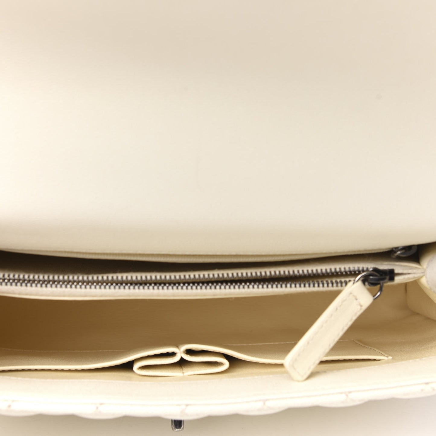 Caviar Lizard Quilted Medium Coco Handle Flap White