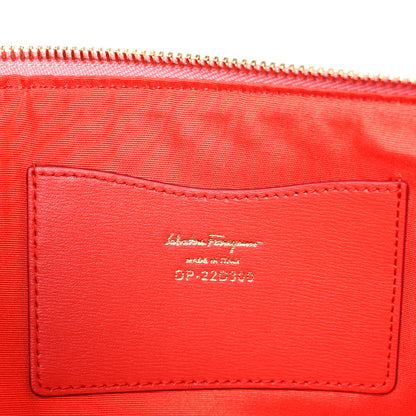 Salvatore Ferragamo Calfskin Gancini CIty Wristlet Pink 6 of 7
