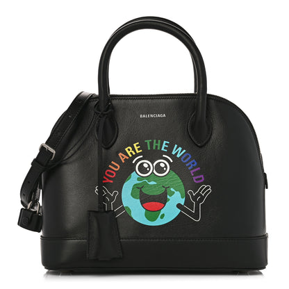 Balenciaga Calfskin You Are The World S Ville Top Handle Bag Black Multicolor 1 of 9