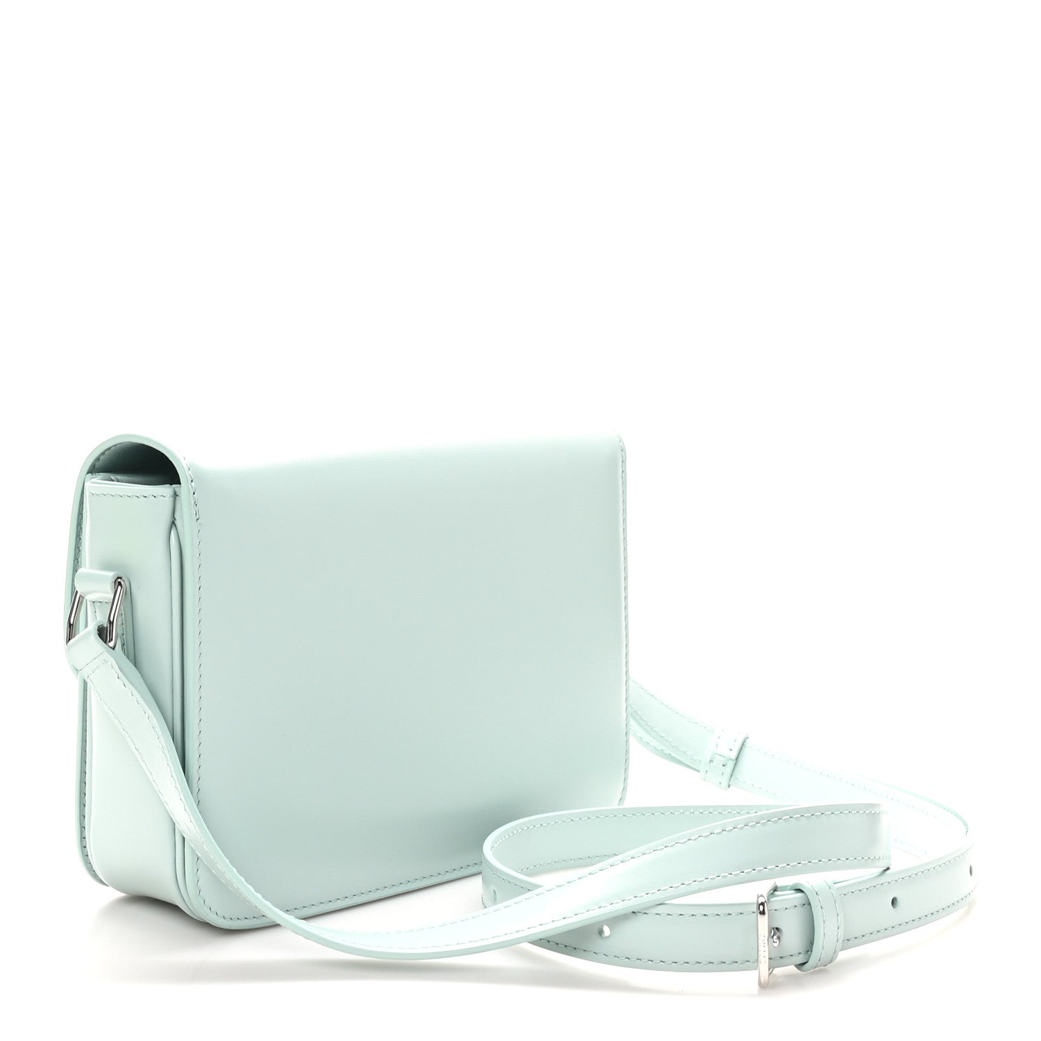 Celine Shiny Calfskin Teen Triomphe Light Aqua 3 of 10
